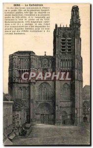 Old Postcard Sens La Cathedrale