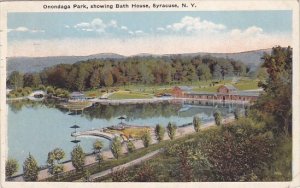 New York Syracuse Onondaga Park Showing Bath House 1922