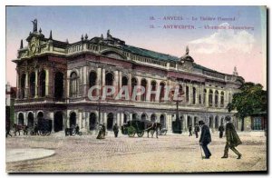 Postcard Old Antwerp Flemish Theater