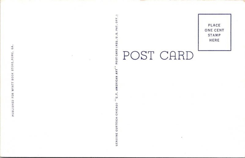 Rome, GA Georgia  GIRLS' HIGH SCHOOL  Floyd County  ca1940's Linen Postcard