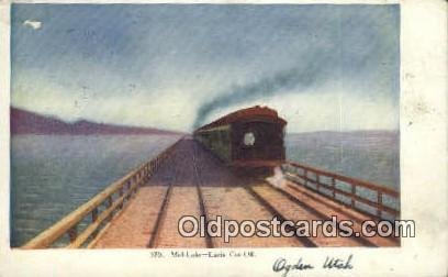 Mid Lake, Lucin Cut Off, Utah, UT USA Trains, Railroads 1908 postal used 1908