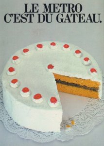 Food Postcard - Cakes - Le Metro C'Est Du Gateau  RR8763