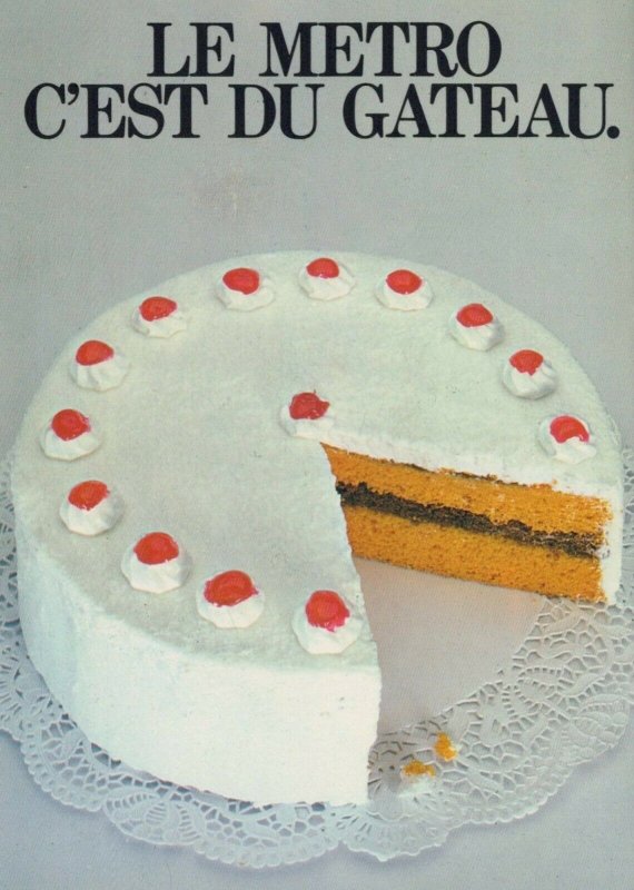 Food Postcard - Cakes - Le Metro C'Est Du Gateau  RR8763