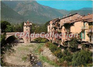 Modern Postcard Sospel (Alpes Mrs) The Old Bridge and the Tower of toll