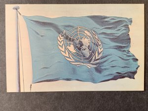 Flag Of The United Nations U.N. Hdq NYC NY Chrome Postcard H1178085439