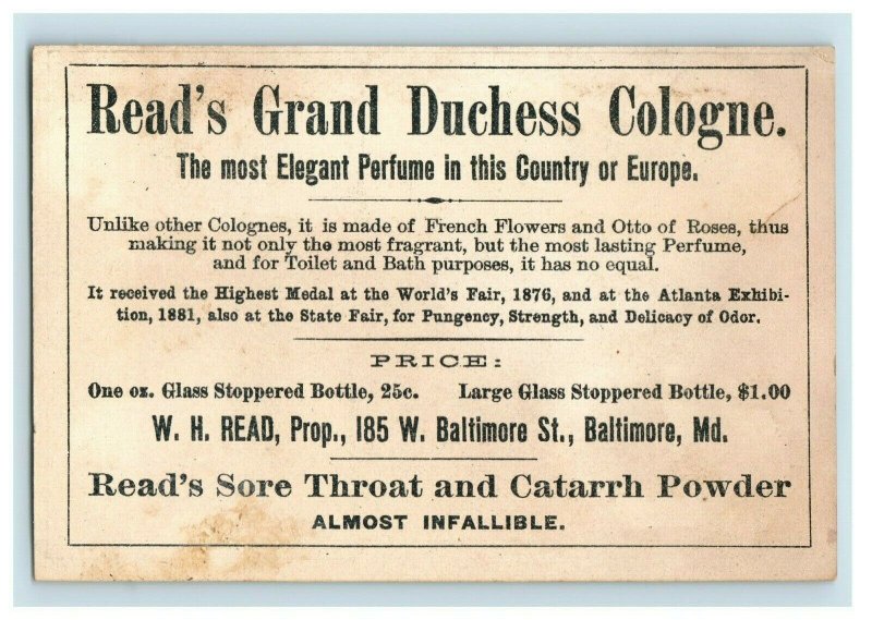 1880s-90s Read's Grand Duchess Cologne Lovely Children Lot Of 2 P217