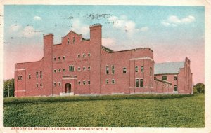 Vintage Postcard Armory Of Mountain Commands Landmark Providence Rhode Island RI