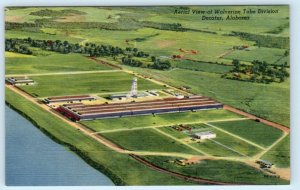 DECATUR, Alabama AL ~ Aerial View WOLVERINE TUBE DIVISION Factory 1940s Postcard