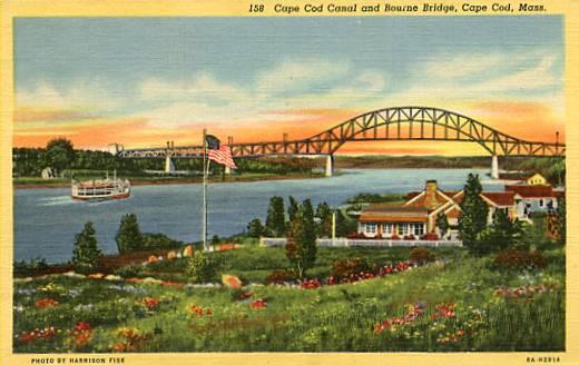 MA - Cape Cod. Bourne Bridge and Canal