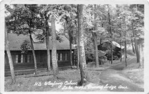 H70/ Lake Hope State Park Ohio RPPC Postcard c1950s Sleeping Cabins 224