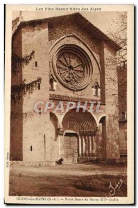 Old Postcard Digne Les Bains Notre Dame Du Bourg