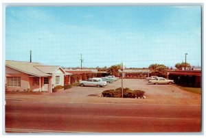 1968 Trava Leers Motor Inn Motel Cars Mesa Arizona AZ Posted Vintage Postcard
