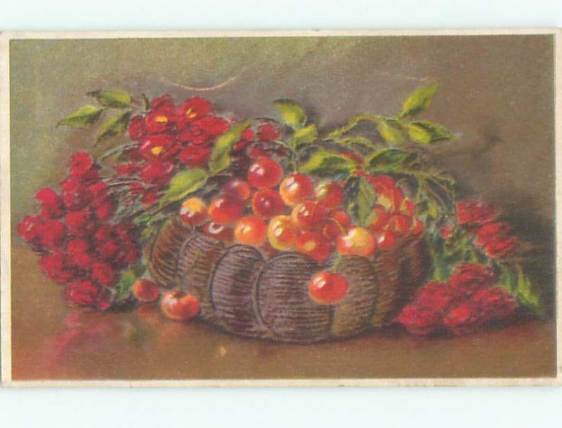 Very Old Foreign Postcard BEAUTIFUL FLOWERS SCENE AA4201