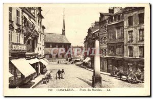 Old Postcard Honfleur La Place du Marche