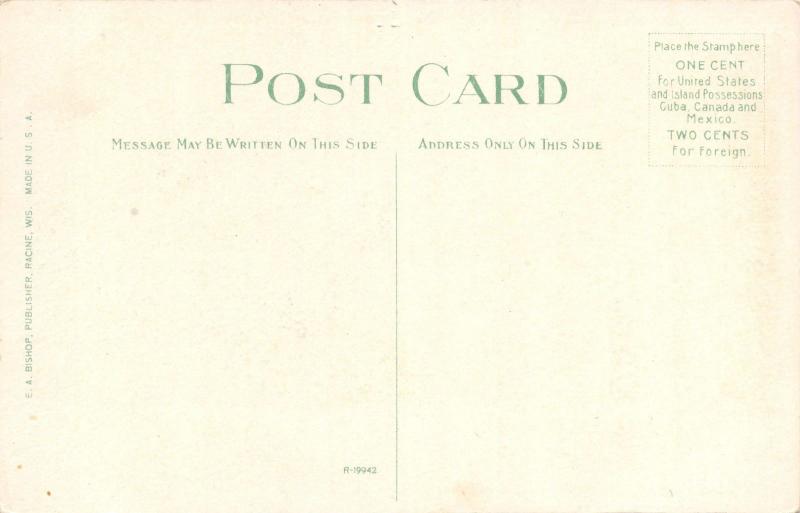 MADISON WI-UNIVERSITY-MAIN HALL-COLLEGE AGRICULTURE-LINDEN DRIVE POSTCARD 1920s