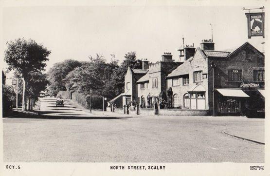 Rowntrees Sweet Shop at North Street Scalby Yorkshire Real Photo Postcard