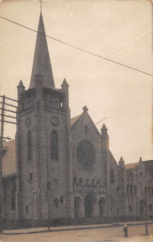 NEW JERSEY CHURCH REAL PHOTO POSTCARD c1910s