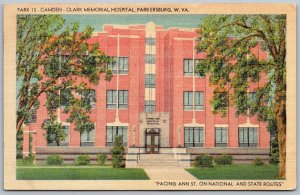 Parkersburg West Virginia 1948 Postcard Camden-Clark Memorial Hospital