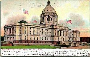 St Paul Minnesota MN State Capitol Building 1907 UDB Vtg Postcard