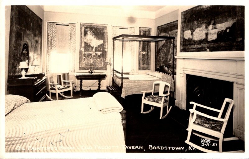 Kentucky Bardstown Old Talbot Tavern Old Painting's Room Real Photo