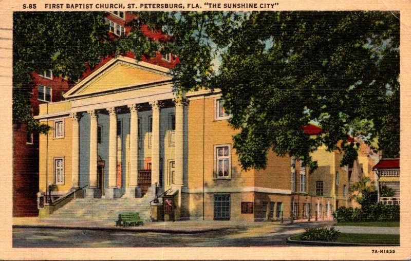 Florida St Petersburg First Baptist Church 1942 Curteich