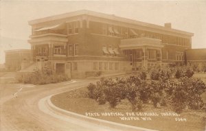 G34/ Waupon Wisconsin RPPC Postcard c1910 State Hospital Criminal Insane