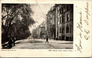 Vtg Boston Massachusetts MA View of Beacon Street 1905 UDB Postcard