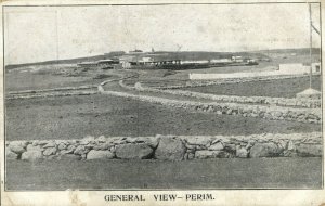 PC CPA YEMEN, PERIM ISLAND, GENERAL VIEW, Vintage Postcard (b24668)