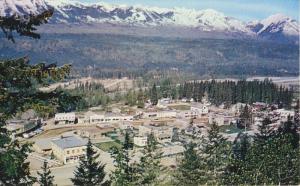 Golden BC Town View Canadian Rocky Mountains The Rockies Vintage Postcard D7