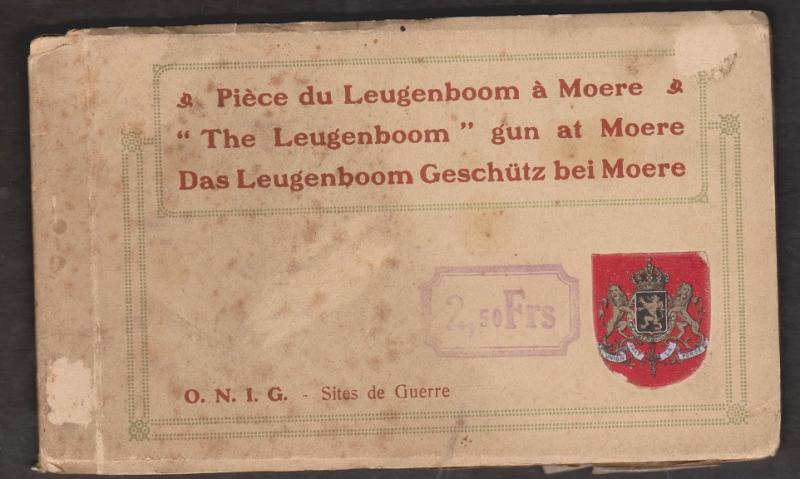The Leugenboom Greman WW I Gun At Moere France - Intact Booklet Of 10 - Rare