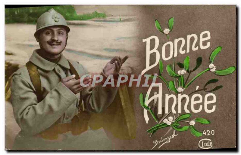 Old Postcard Fancy Man Army Soldier Hairy