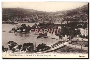 Old Postcard Villefranche View from the Saint Jean Road