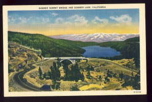 Donner Lake, California/CA Postcard, Donner Summit Bridge