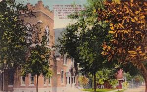 Florida Deland North Woodland Boulevard Showing The Pressyterian Church And C...