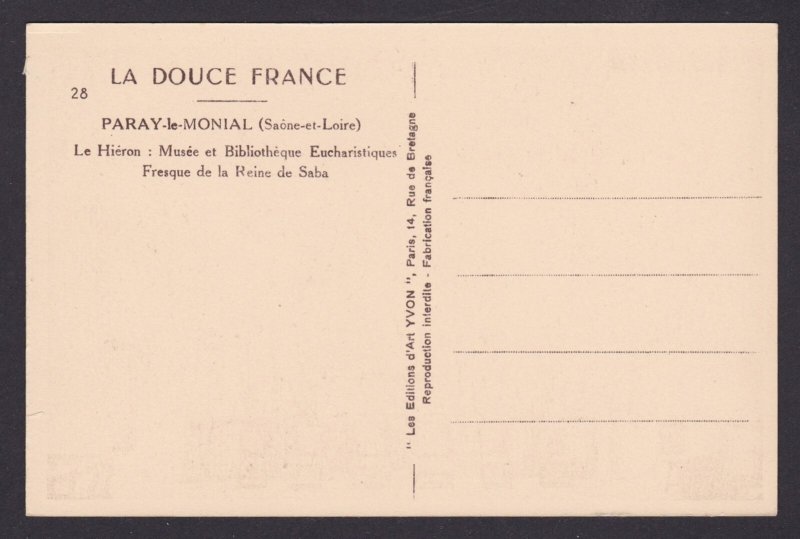 FRANCE, Postcard RPPC, Paray-le-Monial, Musée du Hiéron