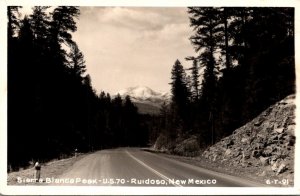 New Mexico Ruidoso Sierra Blanca Peak From U S 70 1955 Real Photo