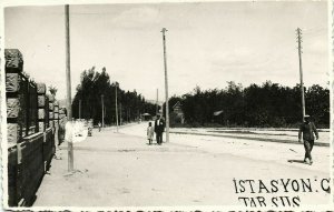 turkey, TARSUS, Mersin, Istasyon Street (1930s) RPPC Postcard