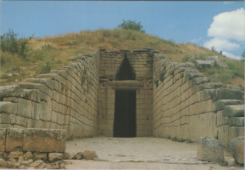 Greece Postcard - Mycenae,View of The Entrance To The Treasury of Atreas RR18202