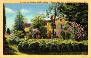 Maryland Princess Anne Boxwood Gardens Home Of Mrs Alfred P Dennis Curteich