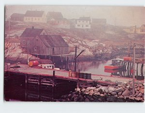 Postcard Mystery Fog Peggy's Cove Nova Scotia Canada