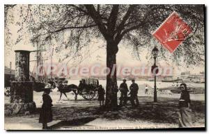 Old Postcard Nazaire A corner of the Place du Bassin before the work of the n...