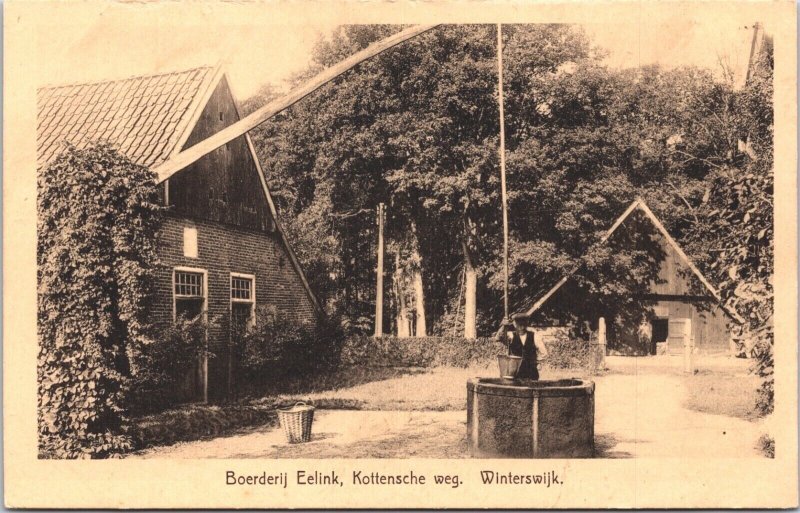 Netherlands Boerderij Eelink Kottensche Weg Winterswijk Vintage Postcard 09.42