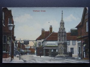 Hertfordshire WALTHAM Cross showing LIVERY STABLES & HOSTELRIE - Old Postcard