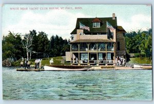 St. Paul Minnesota MN Postcard White Bear Yacht Club House c1910 Vintage Antique