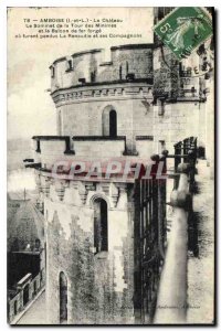 Postcard Old Amboise and the Chateau The Summit of the Minimes Tower and forg...