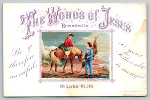 The Words of Jesus Recorded by  St. Luke VI 36   Postcard