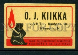 500409 FINLAND BEAR ADVERTISING Vintage match label