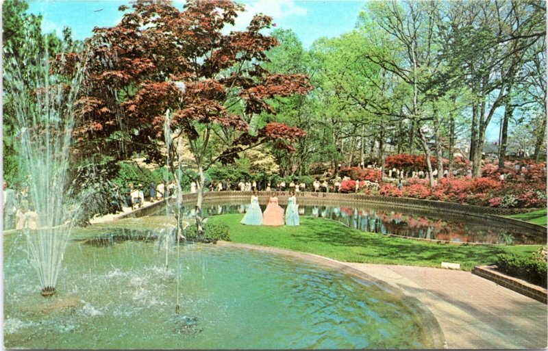Postcard SC Rock Hill - Glencairn Gardens - Southern belles in garden