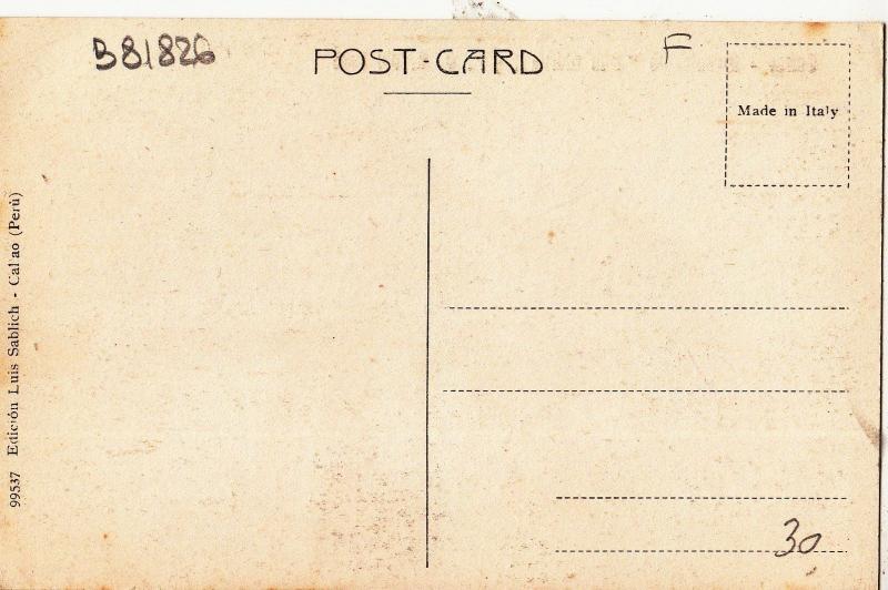B81826 callao monumento san martin  peru front/back image