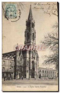 Old Postcard Nimes L & # 39Eglise Santa Perpetua